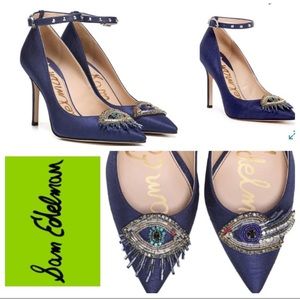 Sam Edelman Hermione Beaded Eye Silk Pump